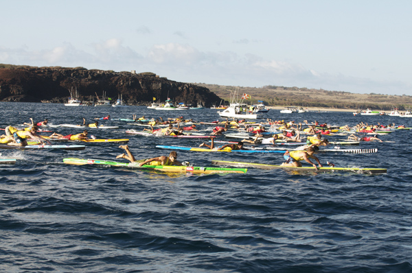Paddelboard Start Molokai to Oahu Rennstart